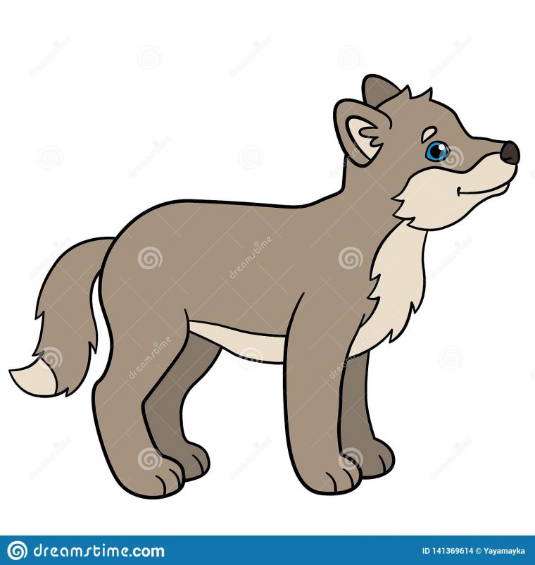 Animaux De Dessin Animé Peu Sourires Mignons De Loup De Bébé encequiconcerne Dessin Bébé Animaux