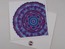 Anniversaire Carte De Vœux Mandala Bleu Et Violet Design  Etsy pour Mandala Anniversaire