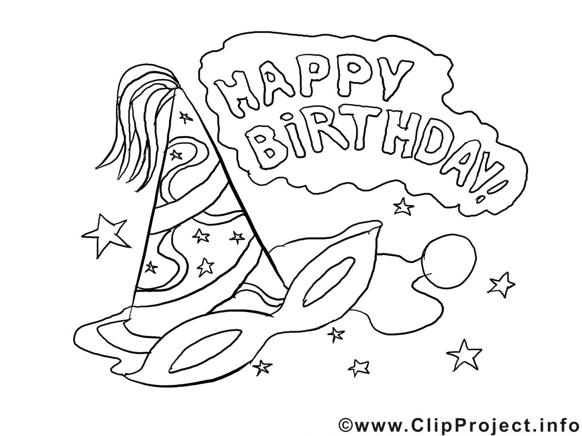 Anniversaire Image À Imprimer Gratuite - Divers Pages À Colorier Dessin serapportantà Coloriage Anniversaire À Imprimer Gratuit