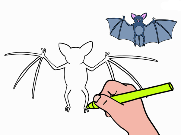 Apprendre À Dessiner Une Chauve-Souris En 3 Étapes concernant Comment Dessiner Une Souris 