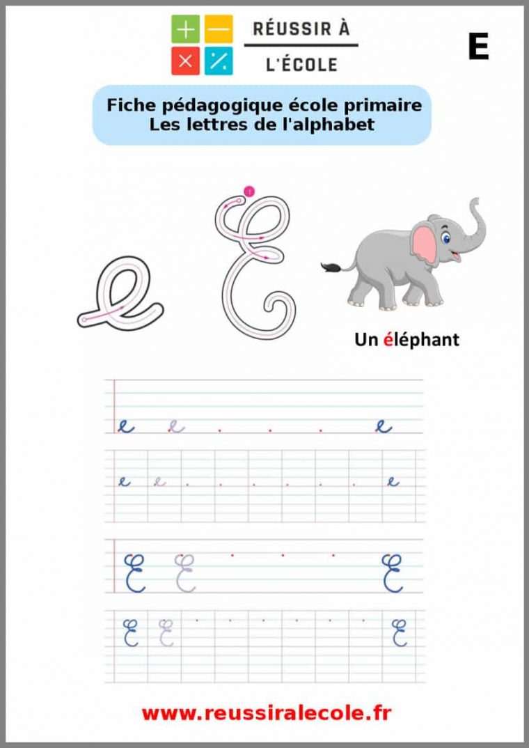 Apprendre À Écrire La Lettre E  Astuces Et Support Pédagogique Gratuit dedans Apprendre Ecrire