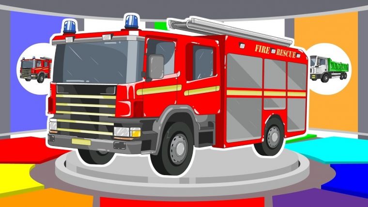 Apprendre Les Couleurs Avec Camion De Pompiers – Véhicules Pour Enfants intérieur Dessin Camion De Pompier