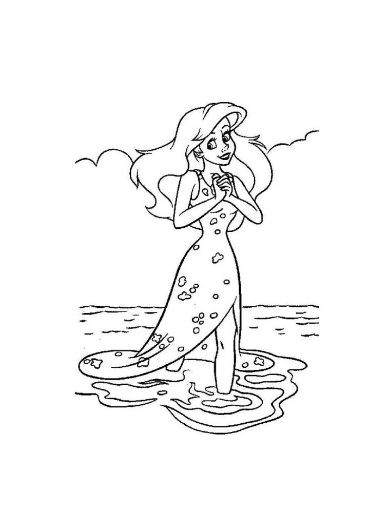 Ariel Petite Sirene Disney 14 – Coloriage La Petite Sirène (Ariel destiné Coloriage D Ariel