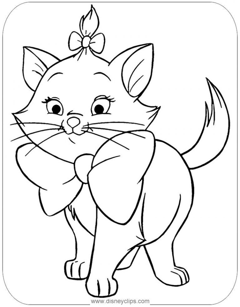 Aristocats Marie Printable Coloring Pages - Tripafethna concernant Coloriage Les Aristochats
