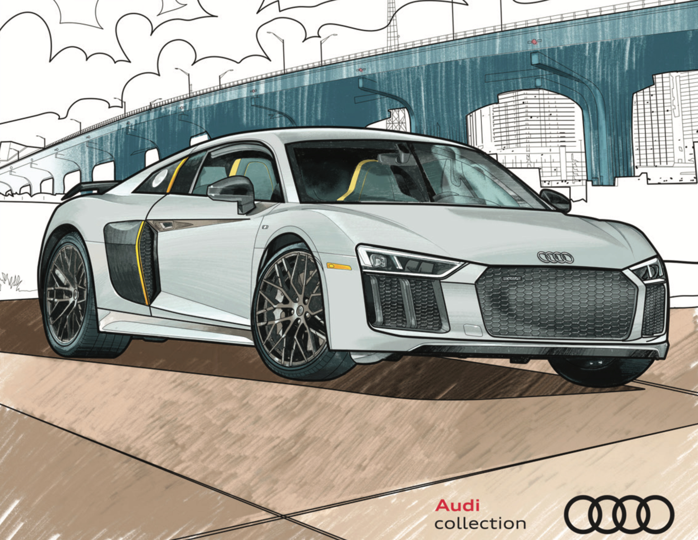 Audi : Téléchargez Un Beau Cahier De Coloriage  Les Voitures à Déssin De Voiture 