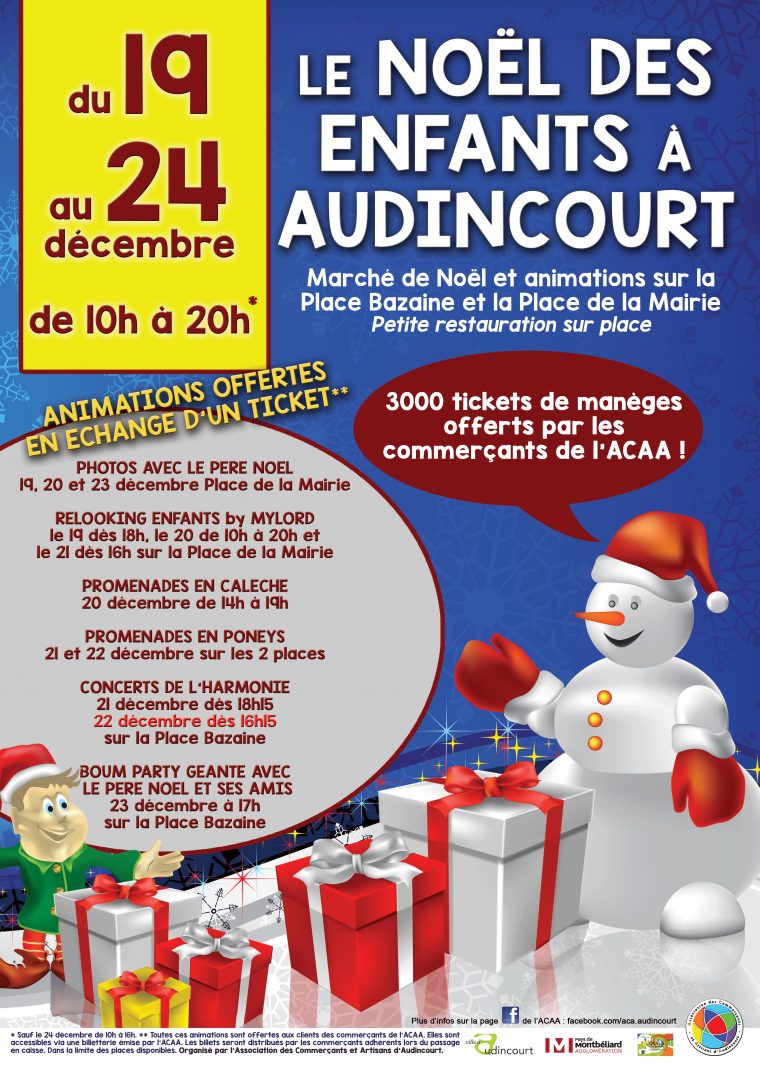 Audincourt – Le Noël Des Enfants Du 16 Au 24 Décembre « Aire Urbaine dedans Image De Noel Pour Enfant