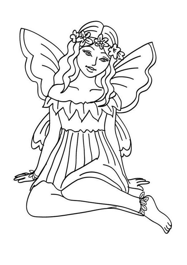 Ausmalbilder Feen 14  Coloriage Fée, Coloriage, Coloriage Fée Clochette destiné Coloriage Fée 