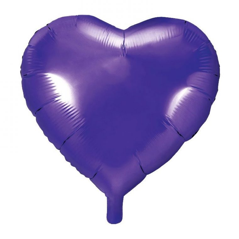 Ballon Coeur Violet Aluminium 45 Cm – Dragées Anahita à Ballon Forme Coeur