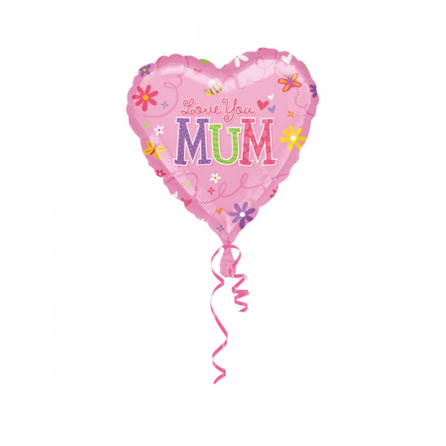 Ballon En Forme De Coeur Love You Mum Rose intérieur Ballon Forme Coeur 