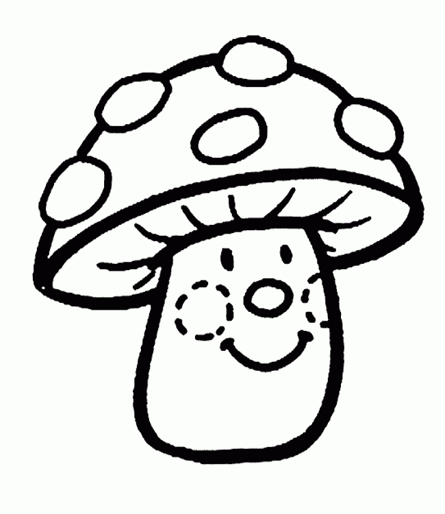 Baobe - Coloriages pour Champignon Coloriage 