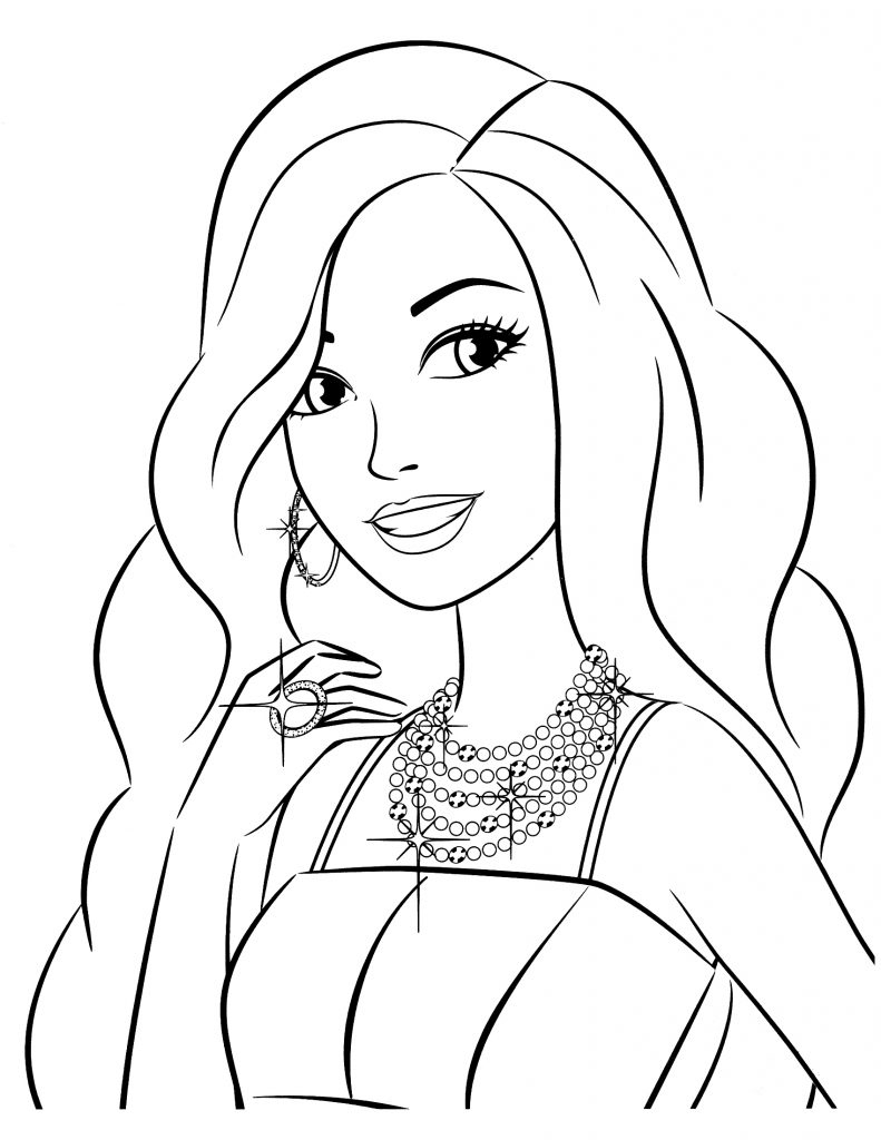 Barbie Christmas Coloring Pages At Getdrawings  Free Download encequiconcerne Coloriage Barbie