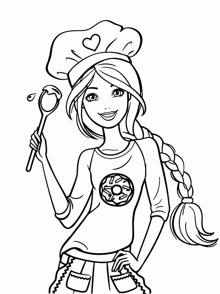 Barbie Coloring Pages For Girls: Toddlers & Adults » Print Color Craft tout Coloriage Barbie