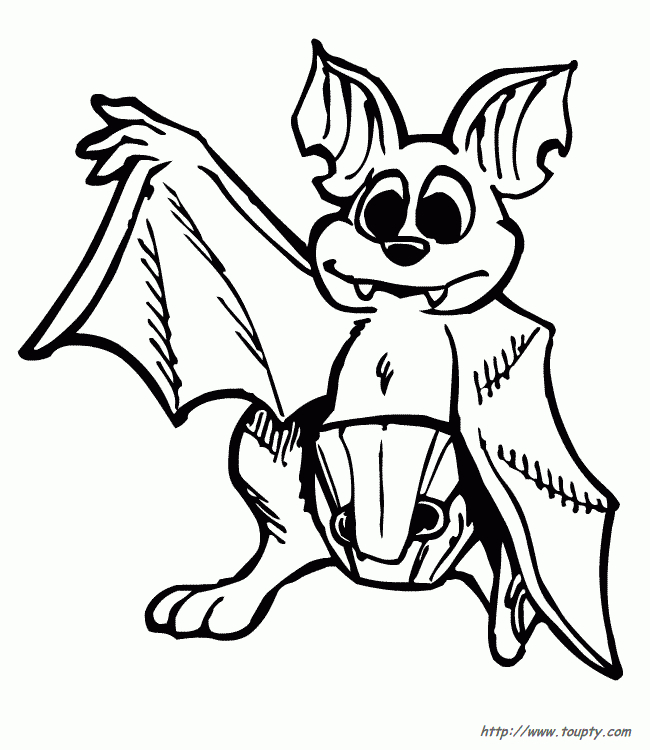 Bat Printable Coloring - Toupty intérieur Toupty.com 