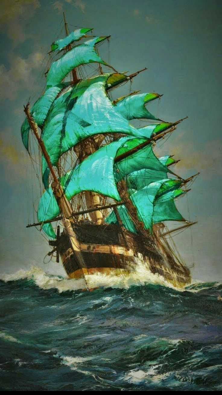 Bateau Pirate  Ship Paintings, Sailing Art, Oil Painting Landscape concernant Dessin D Un Bateau
