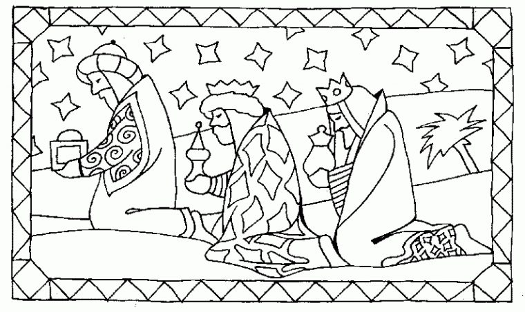 Baúl De Navidad: Adoración De Los Reyes Magos Para Colorear encequiconcerne Coloriage Roi Mage