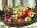 Beáta Virth: &quot;Panier De Fruits&quot; 73X60 Huile destiné Dessin Panier De Fruits