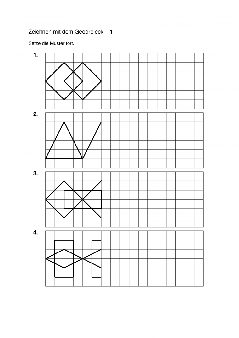 muster fortsetzen grundschule klasse 3