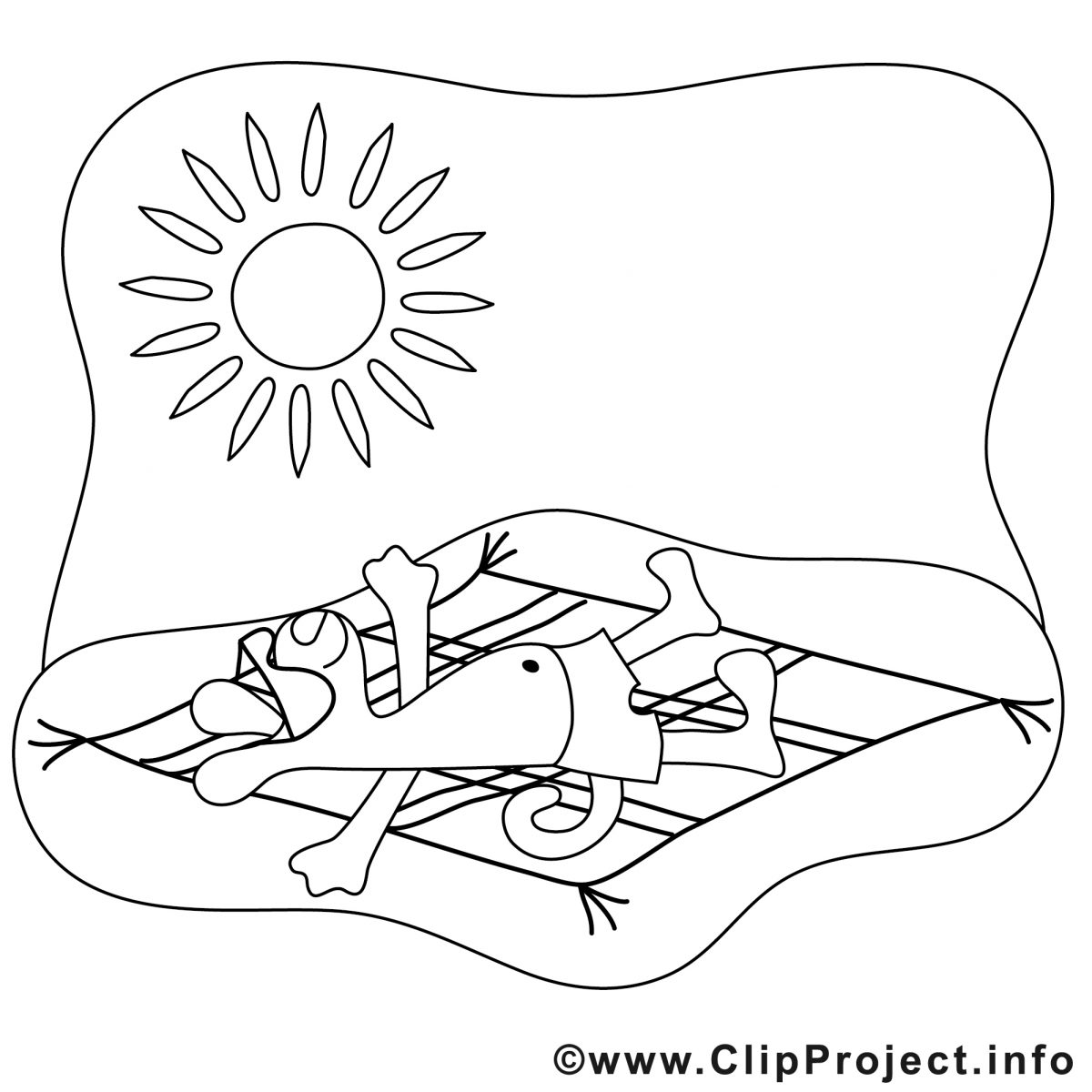 Bronzage Soleil Clipart Gratuit - Été À Colorier - Été Coloriages destiné Soleil À Colorier