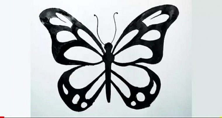 Butterfly 🦋  Dessin Papillon, Dessin Papillon Facile, Comment Dessiner pour Dessin Papillon Facile