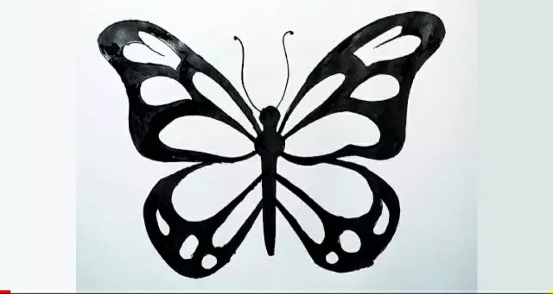 Butterfly 🦋  Dessin Papillon, Dessin Papillon Facile, Comment Dessiner pour Dessin Papillon Facile 