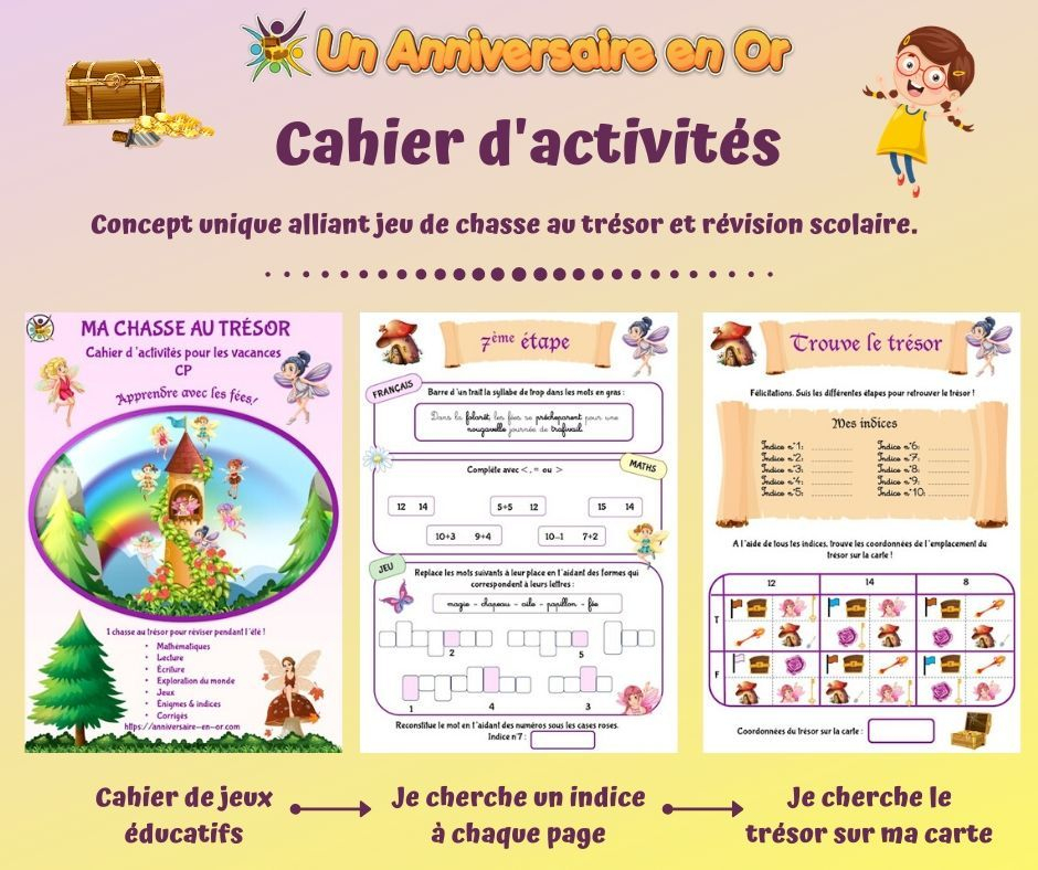 Cahier D&amp;#039;Activités Pour Enfant - Un Anniversaire En Or  Cahier D avec Jeu Biblique En Ligne 