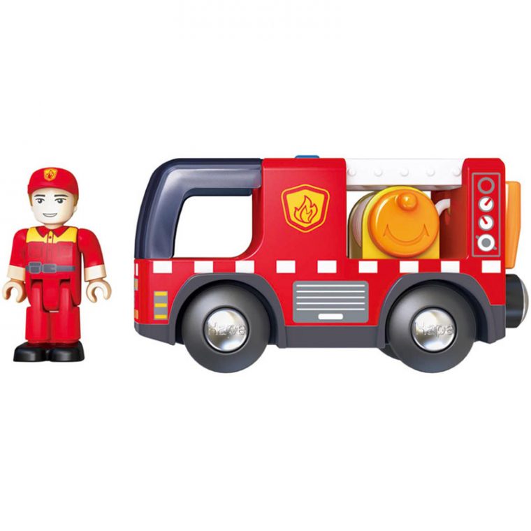 Camion De Pompier Avec Sirène Hape 12604 : Magasin De Jouets En Bois Et encequiconcerne Jeux Enfant Camion