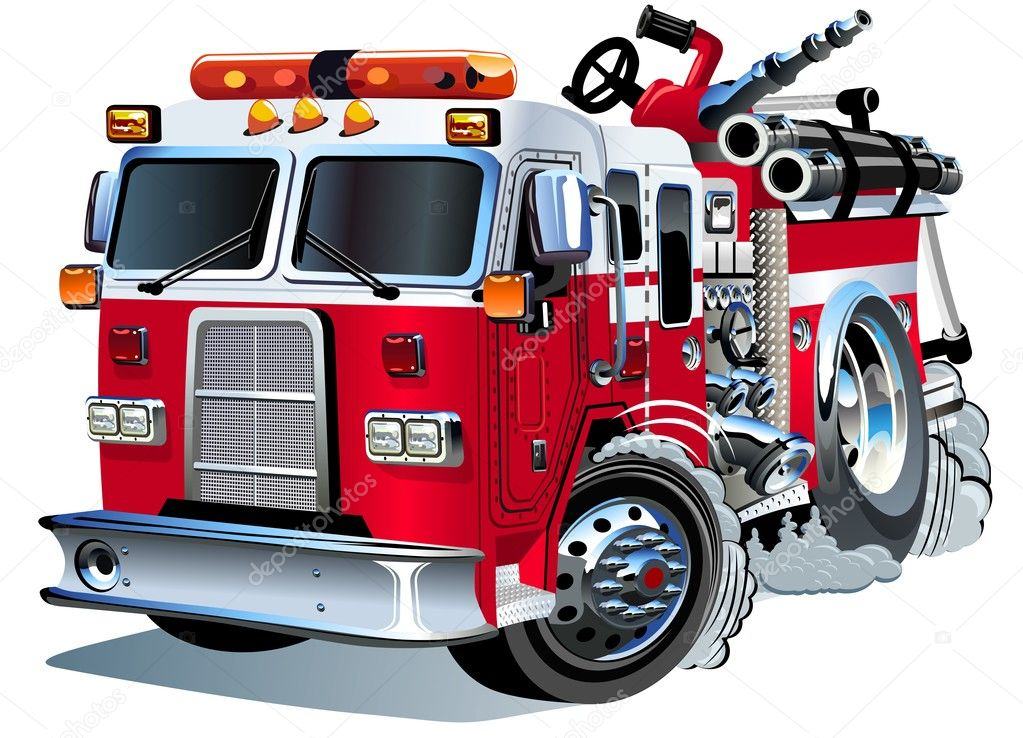 Camion De Pompier Vectoriel Dessin Animé Image Vectorielle Par Mechanik destiné Dessin Camion De Pompier 
