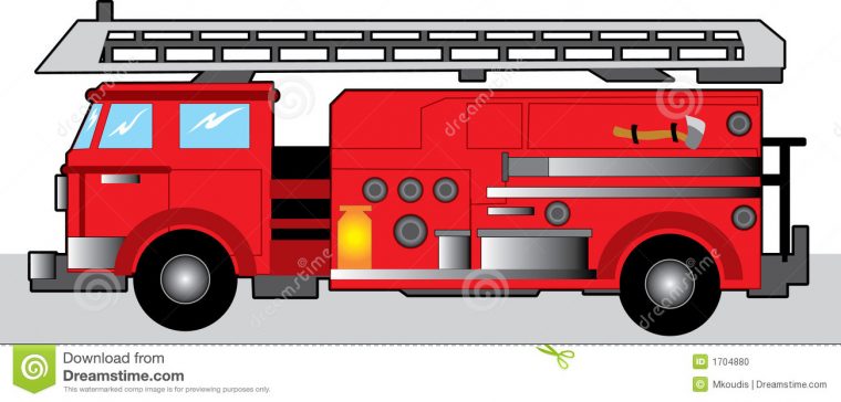 Camion De Pompiers Illustration De Vecteur. Illustration Du Matériel encequiconcerne Dessin Camion De Pompier