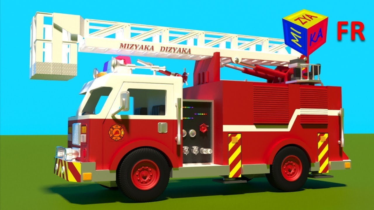 Camion De Pompiers - Jeu D&amp;#039;Assemblage. Dessin Animé Éducatif Pour avec Tout Les Camions De Pompiers 
