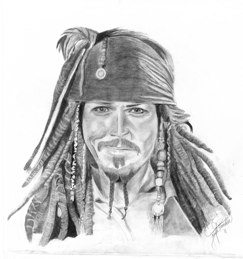 Captain Jack Sparrow Drawing By Joseph Beechler serapportantà Jack Sparrow Dessin 