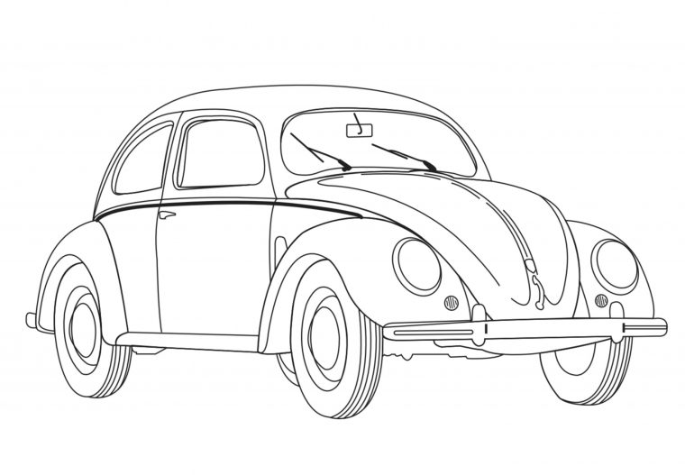 Car To Color For Kids – Car Kids Coloring Pages dedans Voiture Dessin Simple