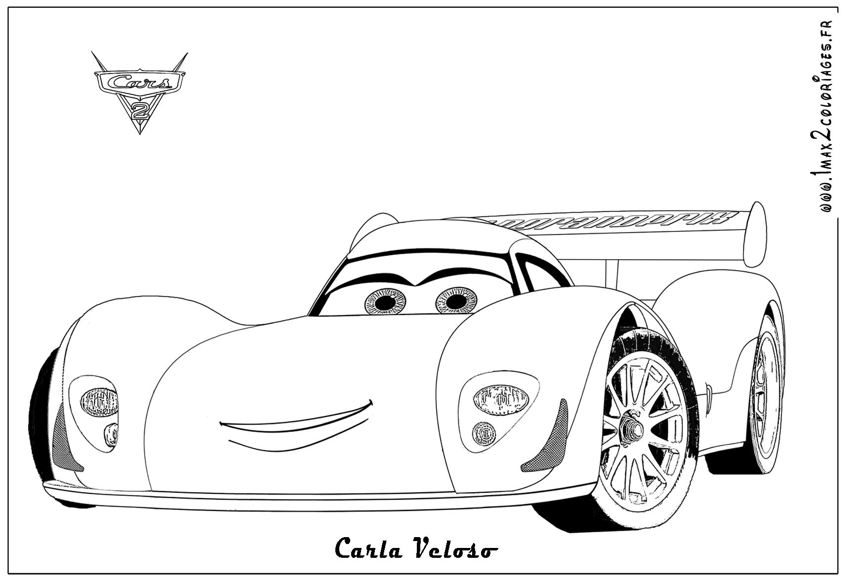 Carla Veloso Grande Image - Coloriage Cars 2  Coloriage, Image pour Dessins Cars À Colorier