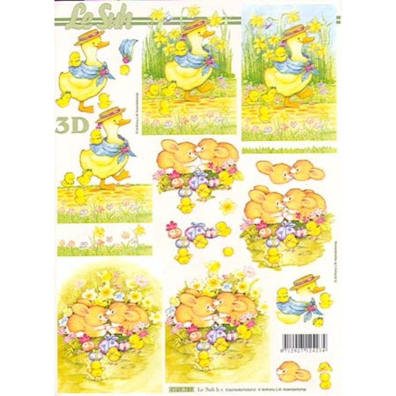 Carte 3D À Découper - Lapins Et Canetons Pâques - 4169789 - Carte 3D À serapportantà Cartes 3D A Imprimer Gratuit 