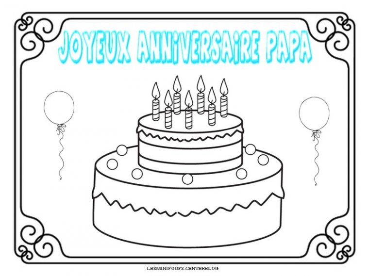 Carte A Colorier Joyeux Anniversaire Papa – Elevagequalitetouraine encequiconcerne Je Veux Colorier