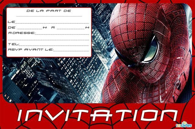 Carte Anniversaire Spiderman Gratuite À Imprimer dedans Carte Spiderman À Imprimer 