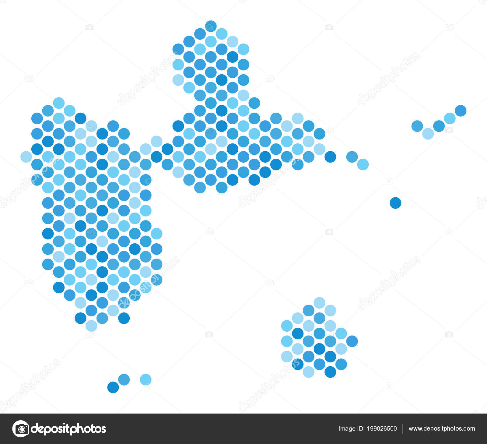Carte De Blue Dot Guadeloupe — Image Vectorielle Ahasoft © #199026500 pour Dessin Carte Guadeloupe 
