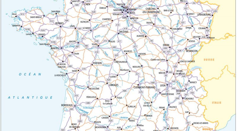 Carte De France À Imprimer Avec Villes - Altoservices dedans Carte De France À Imprimer 