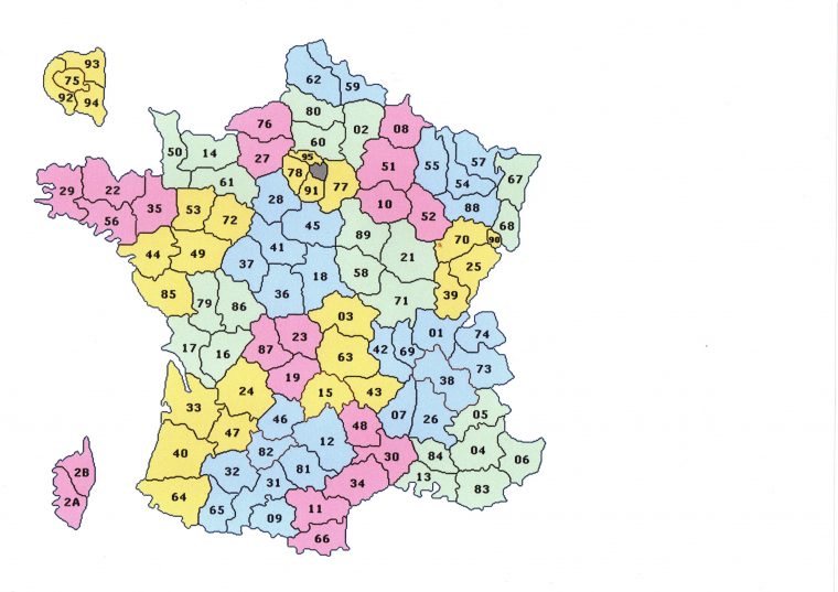 Carte De France Avec Numero De Departement A Imprimer  Imvt avec Cartes De France À Imprimer