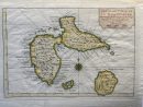 Carte De L' Ile De La Guadeloupe, M.bonne, 1760 avec Dessin Carte Guadeloupe