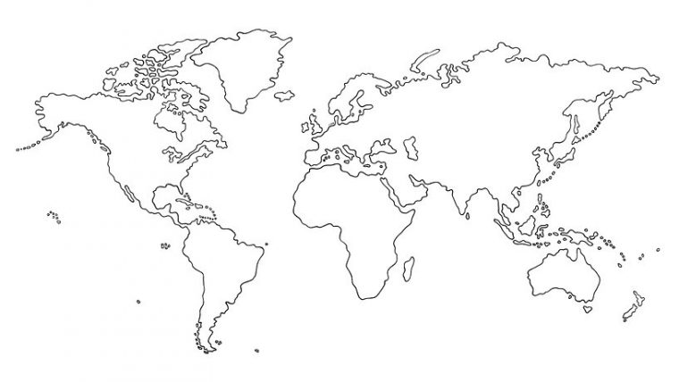 Carte Du Monde À Dessiner – Infini Photo dedans Coloriage Mappemonde