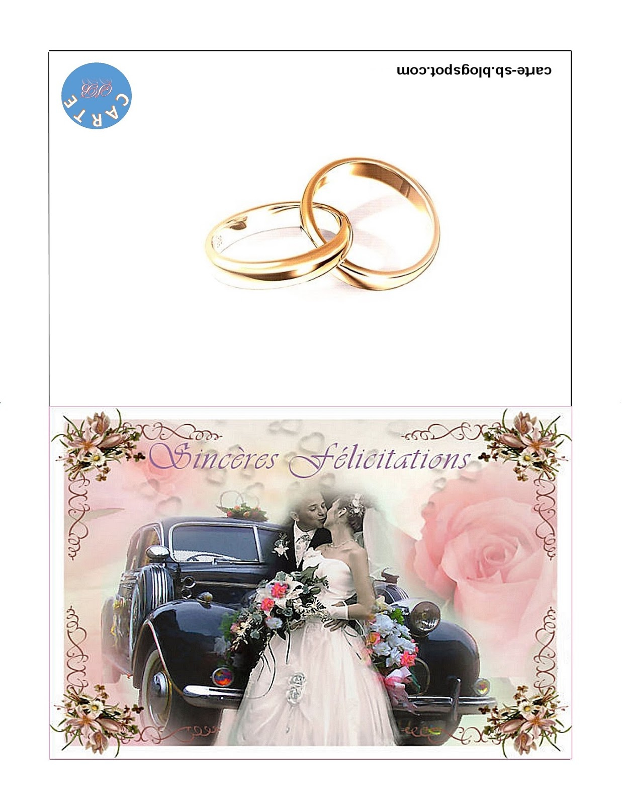 Carte Gratuite À Imprimer: Carte Félicitation Mariage À Imprimer intérieur Images Gratuites À Imprimer 