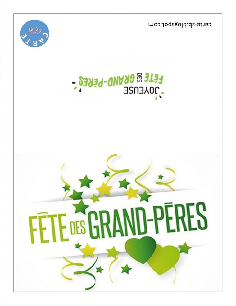 Carte Gratuite À Imprimer: Carte Fête Des Grands-Pères À Imprimer concernant La Fete Des Grands Peres