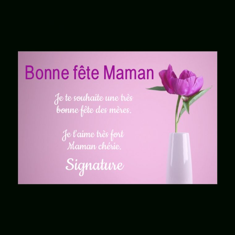 Carte Maman Fete Fleur Rose Gratuit À Imprimer (Carte 2289) serapportantà Carte Anniversaire Maman A Imprimer Gratuit