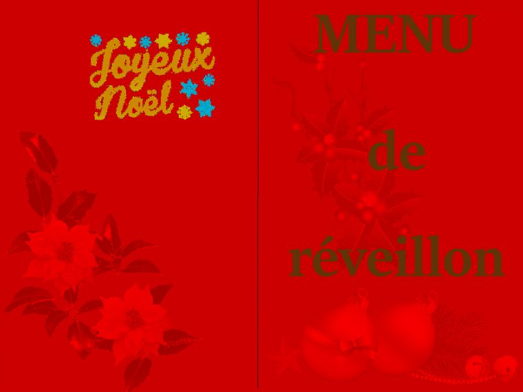 Carte Menu De Noël A Imprimer – Creationsy destiné Carte Menu De Noel Gratuit