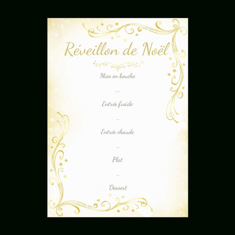 Carte Menu De Noel Gratuit  Visuel Modele Menu Pour Noel à Carte Menu De Noel Gratuit