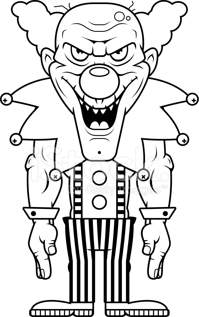 Cartoon Evil Clown Stock Vector - Freeimages tout Dessin De Clown À Imprimer