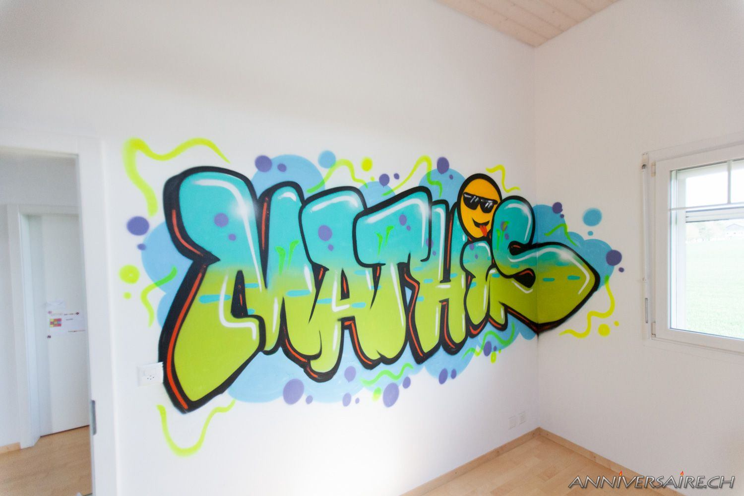 Chambre Déco Graffiti - Prénom En Graff Et Trompe L&amp;#039;Oeil Au Spray intérieur Prenom Tag 