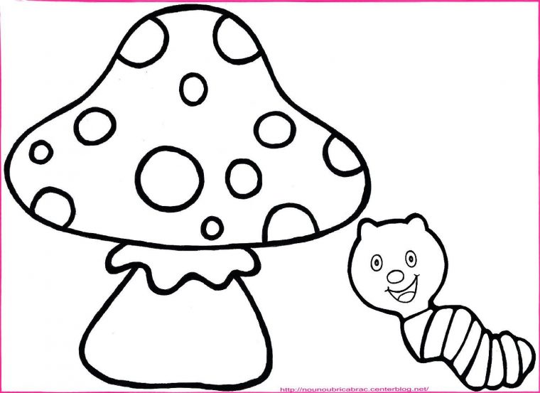 Champignon À Colorier – Dessin Champignon concernant Champignon Coloriage