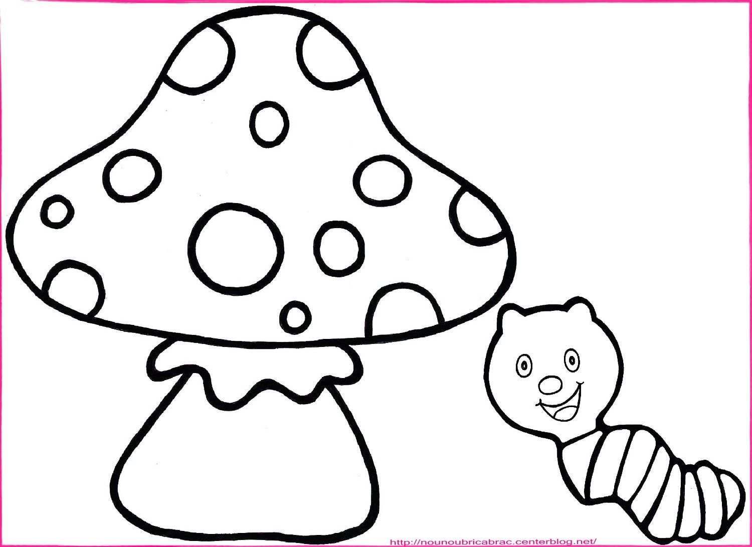 Champignon À Colorier - Dessin Champignon concernant Champignon Coloriage 