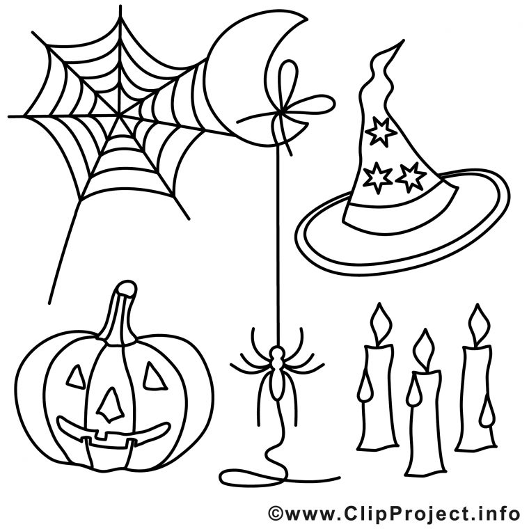 Chapeau Image Gratuite – Halloween À Colorier – Halloween Coloriages tout Dessin A Colorier Halloween Gratuit